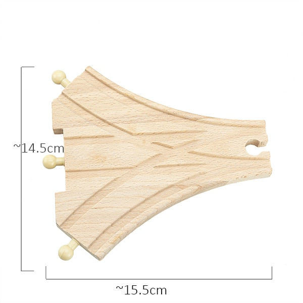 TBKJOYS Wooden Train Track Railway Accessories All Kinds of Wood Track Variety Component Educational Toys