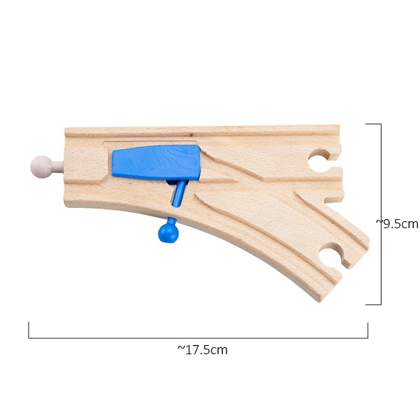 TBKJOYS Wooden Train Track Railway Accessories All Kinds of Wood Track Variety Component Educational Toys