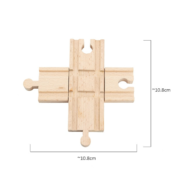 TBKJOYS Wooden Train Track Railway Accessories All Kinds of Wood Track Variety Component Educational Toys