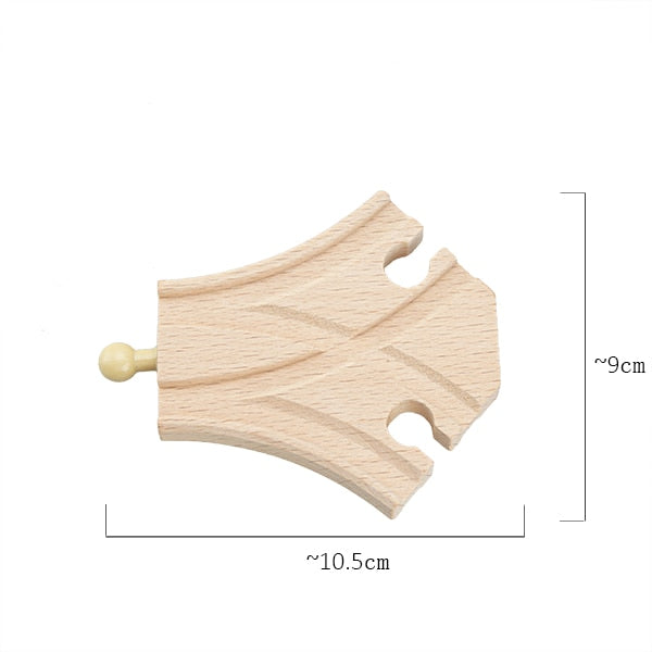 TBKJOYS Wooden Train Track Railway Accessories All Kinds of Wood Track Variety Component Educational Toys
