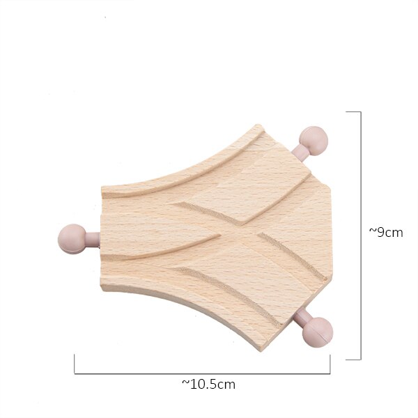 TBKJOYS Wooden Train Track Railway Accessories All Kinds of Wood Track Variety Component Educational Toys