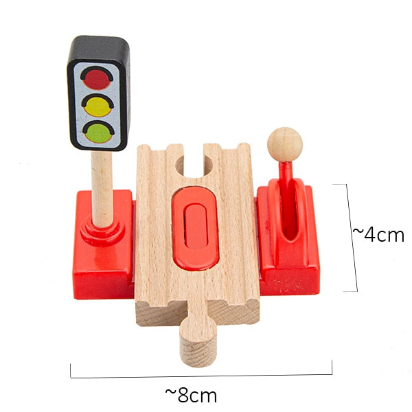 TBKJOYS Wooden Train Track Railway Accessories All Kinds of Wood Track Variety Component Educational Toys