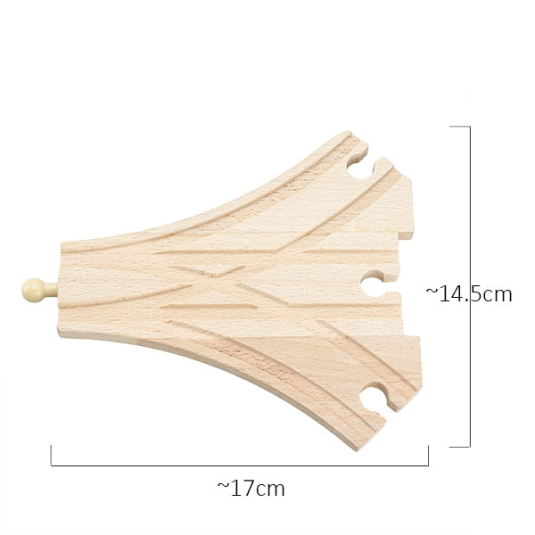 TBKJOYS Wooden Train Track Railway Accessories All Kinds of Wood Track Variety Component Educational Toys