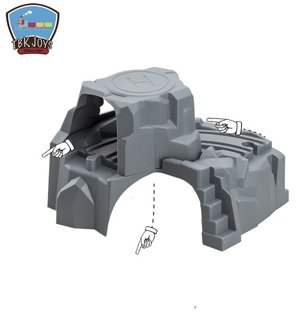 Large Plastic Double Tunnel for Wooden Railway Tracks Train Toy for Kids Toddler Boys Girls- Compatible with all Major Brands