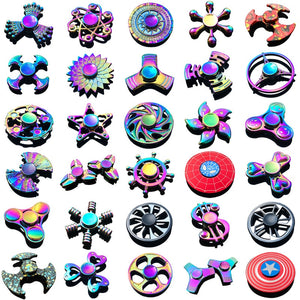 New Kinetic Colorful Hand Spinner Fidget Zinc Alloy Metal Fidget Spinner Metal Bearing Edc Finger Spinner Hand Relieves Stress E