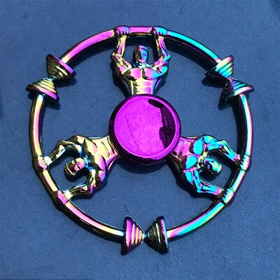 New Kinetic Colorful Hand Spinner Fidget Zinc Alloy Metal Fidget Spinner Metal Bearing Edc Finger Spinner Hand Relieves Stress E
