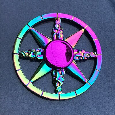 New Kinetic Colorful Hand Spinner Fidget Zinc Alloy Metal Fidget Spinner Metal Bearing Edc Finger Spinner Hand Relieves Stress E