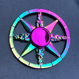 New Kinetic Colorful Hand Spinner Fidget Zinc Alloy Metal Fidget Spinner Metal Bearing Edc Finger Spinner Hand Relieves Stress E
