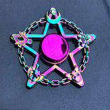 New Kinetic Colorful Hand Spinner Fidget Zinc Alloy Metal Fidget Spinner Metal Bearing Edc Finger Spinner Hand Relieves Stress E