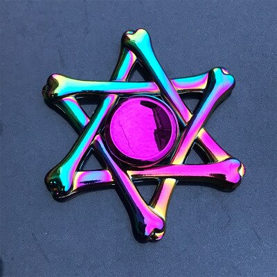 New Kinetic Colorful Hand Spinner Fidget Zinc Alloy Metal Fidget Spinner Metal Bearing Edc Finger Spinner Hand Relieves Stress E