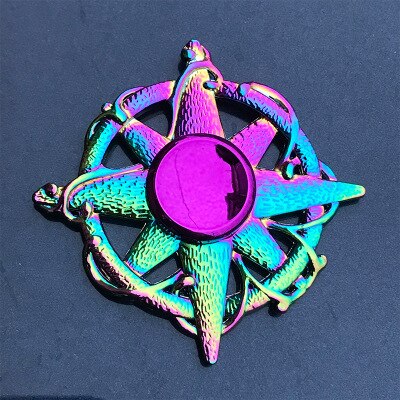New Kinetic Colorful Hand Spinner Fidget Zinc Alloy Metal Fidget Spinner Metal Bearing Edc Finger Spinner Hand Relieves Stress E