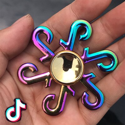 New Kinetic Colorful Hand Spinner Fidget Zinc Alloy Metal Fidget Spinner Metal Bearing Edc Finger Spinner Hand Relieves Stress E