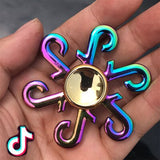 New Kinetic Colorful Hand Spinner Fidget Zinc Alloy Metal Fidget Spinner Metal Bearing Edc Finger Spinner Hand Relieves Stress E