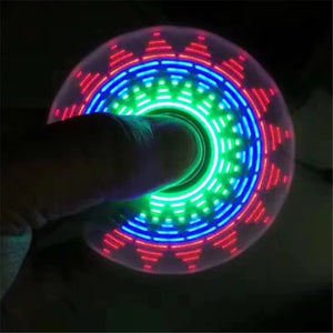 Night toy Random color 18 Multi-styling colorful Luminous Fidget Spinner Stress Relief Toy Children's novelty toy kids LED toy