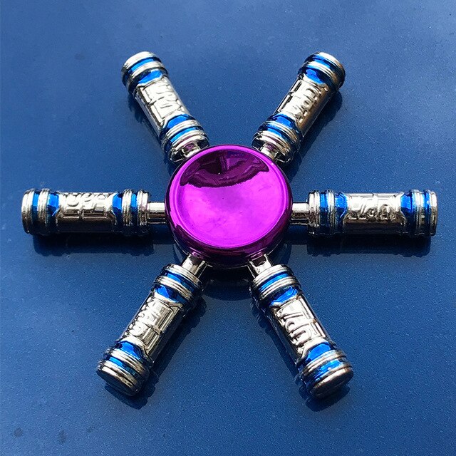R118 Bearing Adult Spinner Gyro Sniper Tri Finger Spinner Metal Toys for Children Spinner Ring Smoke Bomb Pan Shape