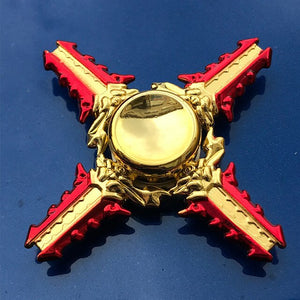 R118 Bearing Adult Spinner Gyro Sniper Tri Finger Spinner Metal Toys for Children Spinner Ring Smoke Bomb Pan Shape