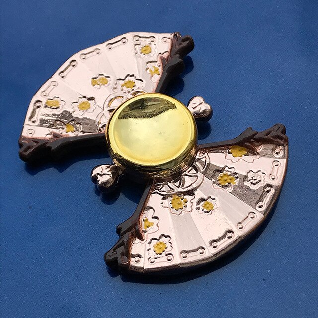 R118 Bearing Adult Spinner Gyro Sniper Tri Finger Spinner Metal Toys for Children Spinner Ring Smoke Bomb Pan Shape