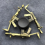 R118 Bearing Adult Spinner Gyro Sniper Tri Finger Spinner Metal Toys for Children Spinner Ring Smoke Bomb Pan Shape