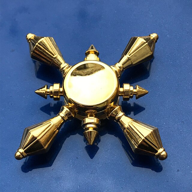 R118 Bearing Adult Spinner Gyro Sniper Tri Finger Spinner Metal Toys for Children Spinner Ring Smoke Bomb Pan Shape