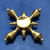 R118 Bearing Adult Spinner Gyro Sniper Tri Finger Spinner Metal Toys for Children Spinner Ring Smoke Bomb Pan Shape