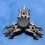 R118 Bearing Adult Spinner Gyro Sniper Tri Finger Spinner Metal Toys for Children Spinner Ring Smoke Bomb Pan Shape