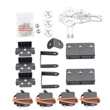 Arduino 4 Asix Robot Arm Manipulator with 4pcs 180 Degree MG996r Servo Metal Claw Gripper DIY Programming STEM Toy Parts