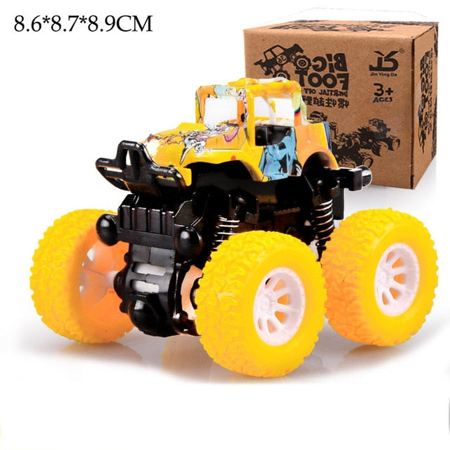 35 Styles Toys Car-Mini Inertial Off-Road Vehicle Pullback Children Shock Plastic Friction Stunt Car For Kids boys Toys Car Gift