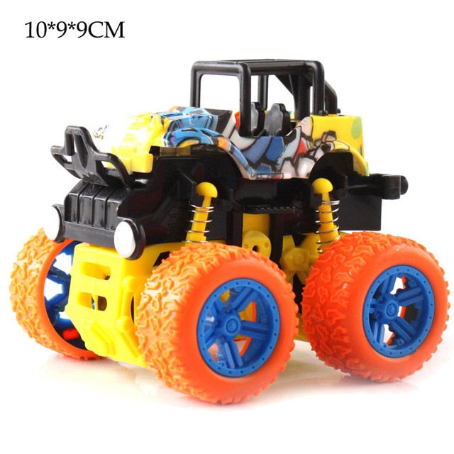 35 Styles Toys Car-Mini Inertial Off-Road Vehicle Pullback Children Shock Plastic Friction Stunt Car For Kids boys Toys Car Gift