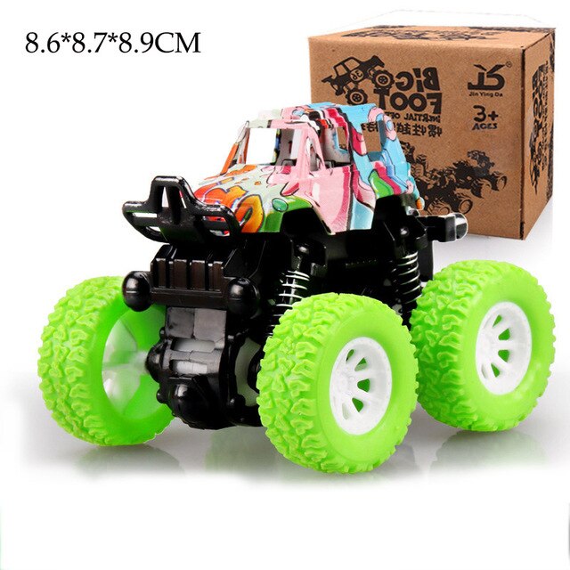 35 Styles Toys Car-Mini Inertial Off-Road Vehicle Pullback Children Shock Plastic Friction Stunt Car For Kids boys Toys Car Gift