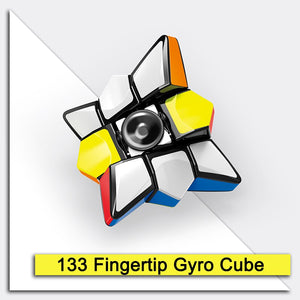 2nd 133 Fingertip Gyro Cube Decompression Toy ABS Cube Gyro Puzzle Finger Gyro Adult Toy Spinner Candy Color Children Gift