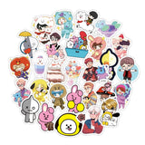 60Pcs/Set Cute Expression Stickers Cartoon Q Version Korean combination Sticker For Luggage Laptop Notebook Refrigerator For Kid