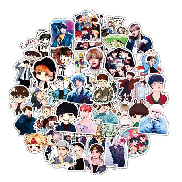 60Pcs/Set Cute Expression Stickers Cartoon Q Version Korean combination Sticker For Luggage Laptop Notebook Refrigerator For Kid