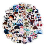 60Pcs/Set Cute Expression Stickers Cartoon Q Version Korean combination Sticker For Luggage Laptop Notebook Refrigerator For Kid