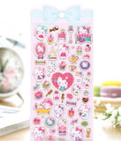 1 Sheet Lovely Golden Foil Melody Twin Star Stickers DIY Stick Label PVC Phone Hand Account Decor Sticker Toys for Kids Gift