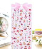 1 Sheet Lovely Golden Foil Melody Twin Star Stickers DIY Stick Label PVC Phone Hand Account Decor Sticker Toys for Kids Gift