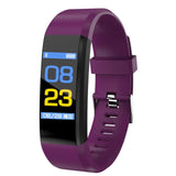 115plus Smart Bracelet Message Reminder Waterproof Blood Pressure Heart Rate Monitor Bluetooth Sports Watch For Adult Children