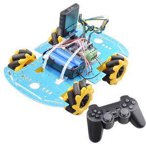Cheapest PS2 Wireless RC Smart Mecanum Wheel Omni Robot Car Chassis Kit with 4pcs TT Motor for Arduino Raspberry Pi DIY Toy Part
