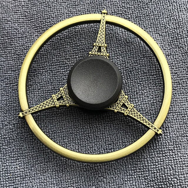 Bronze Superman Finger Spinner Toys for Children Thor Hammer Alloy Metal Hand Tri Spinner Ring for Adults Toys