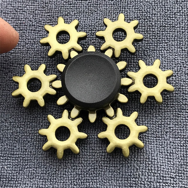 Bronze Superman Finger Spinner Toys for Children Thor Hammer Alloy Metal Hand Tri Spinner Ring for Adults Toys