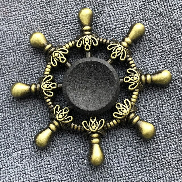 Bronze Superman Finger Spinner Toys for Children Thor Hammer Alloy Metal Hand Tri Spinner Ring for Adults Toys