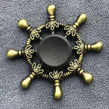 Bronze Superman Finger Spinner Toys for Children Thor Hammer Alloy Metal Hand Tri Spinner Ring for Adults Toys