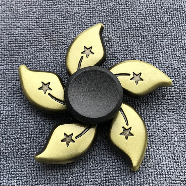 Bronze Superman Finger Spinner Toys for Children Thor Hammer Alloy Metal Hand Tri Spinner Ring for Adults Toys