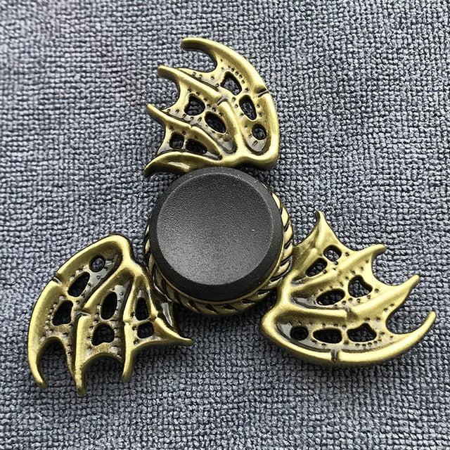 Bronze Superman Finger Spinner Toys for Children Thor Hammer Alloy Metal Hand Tri Spinner Ring for Adults Toys