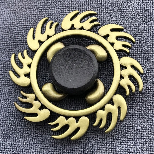 Bronze Superman Finger Spinner Toys for Children Thor Hammer Alloy Metal Hand Tri Spinner Ring for Adults Toys