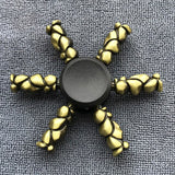 Bronze Superman Finger Spinner Toys for Children Thor Hammer Alloy Metal Hand Tri Spinner Ring for Adults Toys
