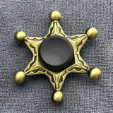 Bronze Superman Finger Spinner Toys for Children Thor Hammer Alloy Metal Hand Tri Spinner Ring for Adults Toys