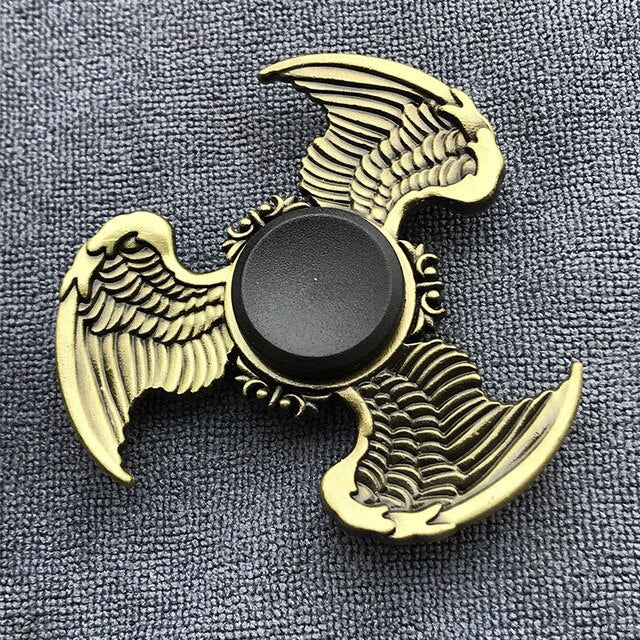 Bronze Superman Finger Spinner Toys for Children Thor Hammer Alloy Metal Hand Tri Spinner Ring for Adults Toys