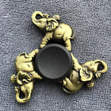 Bronze Superman Finger Spinner Toys for Children Thor Hammer Alloy Metal Hand Tri Spinner Ring for Adults Toys