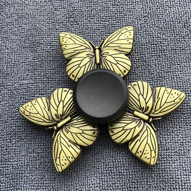 Bronze Superman Finger Spinner Toys for Children Thor Hammer Alloy Metal Hand Tri Spinner Ring for Adults Toys