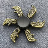 Bronze Superman Finger Spinner Toys for Children Thor Hammer Alloy Metal Hand Tri Spinner Ring for Adults Toys